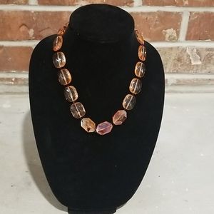 Orange Crystal Necklace